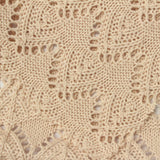 Light Beige Openwork Pointelle Knit, Poly-Cotton — photo 1