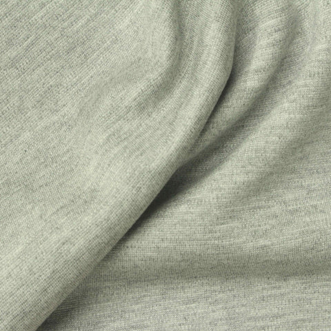 Light Grey Heathered-Marl Ponte Knit, Viscose-Poly, 280 gsm