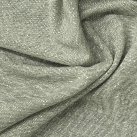 Light Grey Marl Jersey Knit, Poly-Viscose, 180 gsm, 160 cm