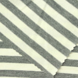 Grey Horizontal-Stripe Jersey Knit, Poly-Viscose, 180 gsm — photo 1