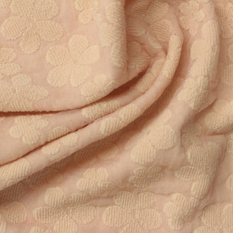 Beige Floral Jacquard, Poly-Nylon