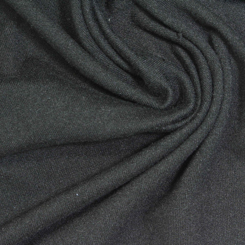 Brushed Polyester Stretch Milk Silk Knit Fabric, 185 gsm, 170 cm — Grey