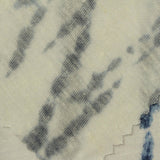 Dark Blue Abstract Jersey Knit, Viscose-Linen — photo 1
