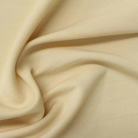 Polyester Stretch Linen-Look Fabric, 215 gsm, 165 cm — Beige
