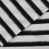 Black Horizontal-Stripe Knit, Polyester, 169 gsm — photo 1