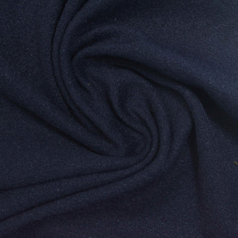 Brushed Polyester Stretch Milk Silk Knit Fabric, 180 gsm, 160 cm — Navy