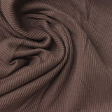 100% Cotton Rib Knit Fabric, 160 gsm, 110 cm — Brown — photo 1