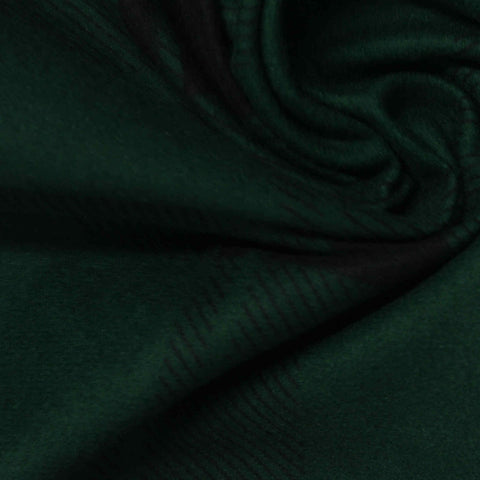 Dark Green Plaid Warp Knit, Polyester