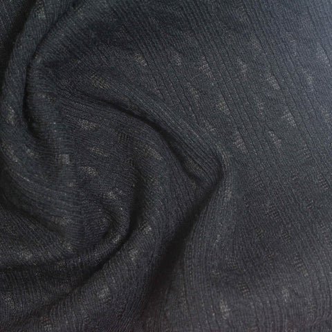 Light Grey Geometric Interlock Knit, Poly-Cotton