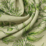 Green Floral Woven, Viscose-Linen, 148 gsm — photo 1