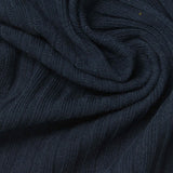 Cotton Stretch Rib Knit Fabric, 230 gsm, 155 cm — Navy — photo 1