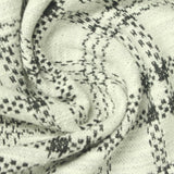 Cream Plaid Interlock Knit, Cotton-Poly — photo 1