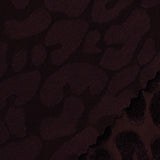 Dark Burgundy Leopard Velvet, Poly-Nylon — photo 1