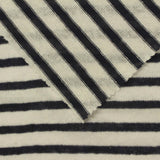 Black Horizontal-Stripe Chunky Knit, Cotton-Linen — photo 1