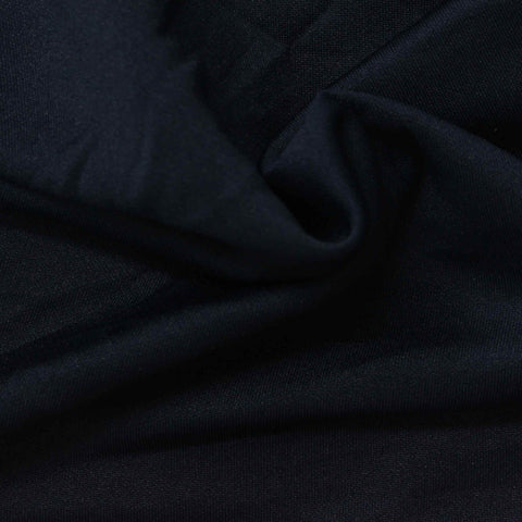 Washed Modal Polyester Stretch Interlock Knit Fabric, 300 gsm, 167 cm — Navy