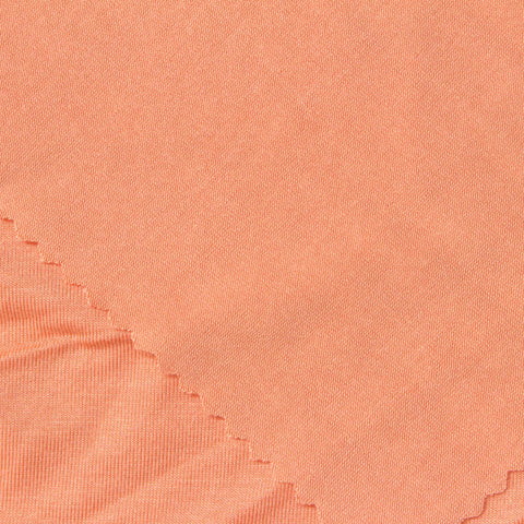 Viscose Stretch Rib Knit Fabric, 180 gsm, 180 cm — Orange