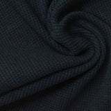 Brushed Cotton Viscose Stretch Waffle Knit Fabric, 235 gsm, 150 cm — Navy — photo 1