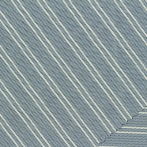 White Horizontal-Stripe Knit, Nylon-Poly