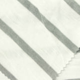 Grey Horizontal-Stripe Jersey Knit, Poly-Viscose, 165 gsm — photo 1