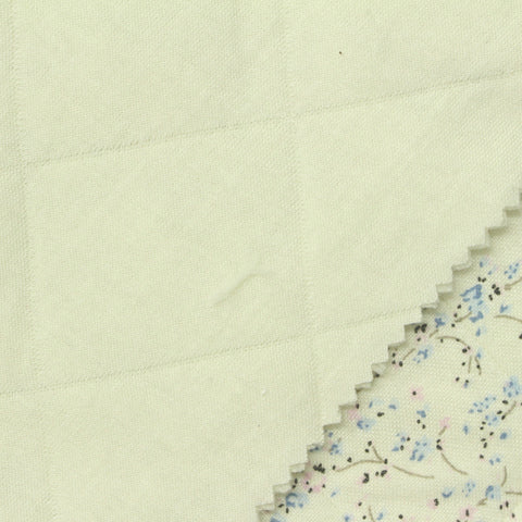 Blue Floral French Terry, Poly-Viscose