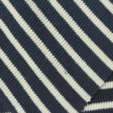 Navy Horizontal-Stripe Waffle Knit, Polyester — photo 1