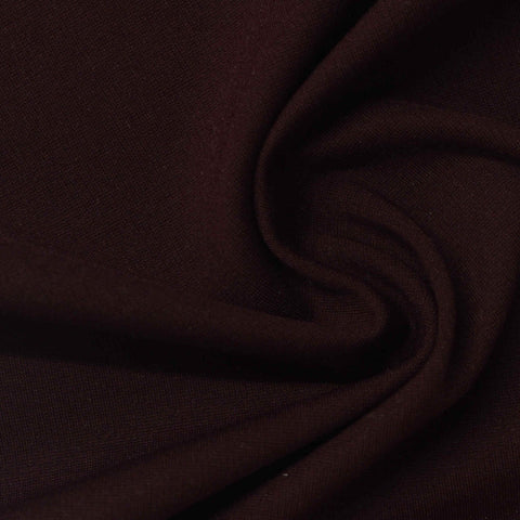 Viscose Nylon Stretch Ponte Knit Fabric, 350 gsm, 160 cm — Brown