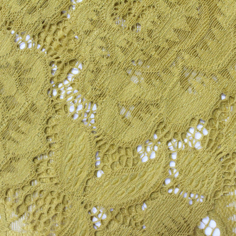Mustard Floral Lace, Nylon