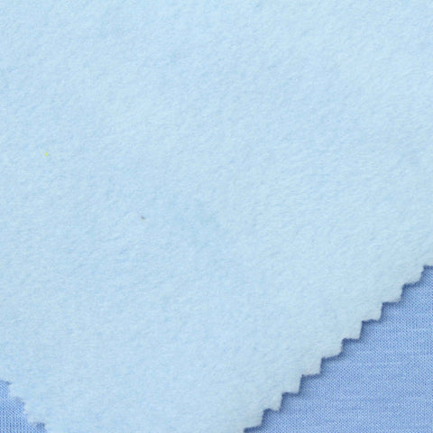 Polyester Cotton Stretch Velvet Fabric, 360 gsm, 180 cm — Blue