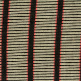 Light Grey Horizontal-Stripe Chunky Knit, Polyester, 183 gsm — photo 1