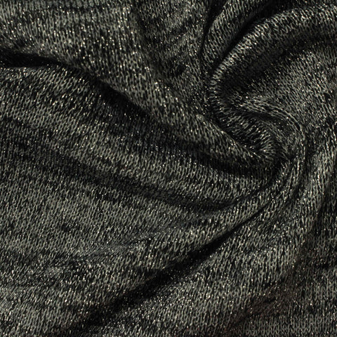 Dark Grey Marl Knit, Polyester, 200 gsm, 150 cm