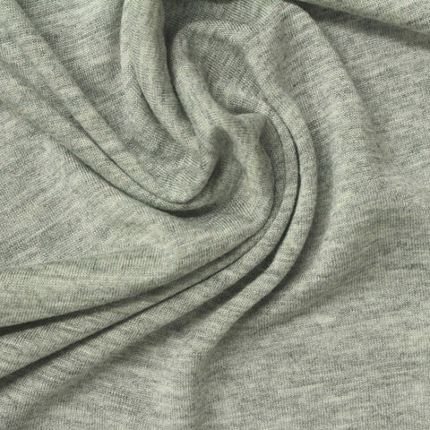 Heather Grey Marl Jersey Knit, Viscose, 160 gsm