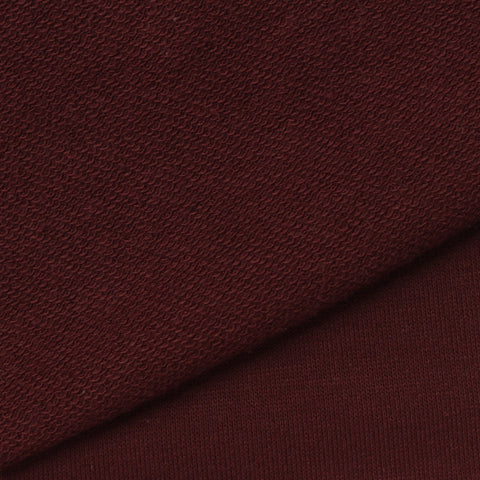 Polyester Cotton French Terry Fabric, 240 gsm, 170 cm — Red