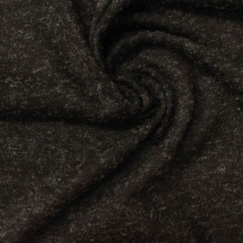 Dark Grey Marl Jersey Knit, Poly-Nylon, 110 gsm