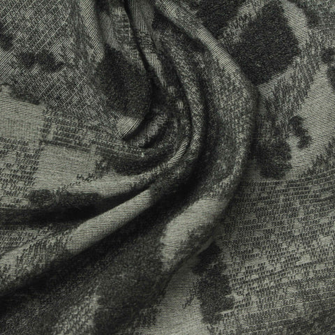 Dark Grey Abstract Jacquard, Poly-Tencel Lyocell