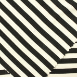 Black Horizontal-Stripe Rib Knit, Viscose, 172 gsm — photo 1