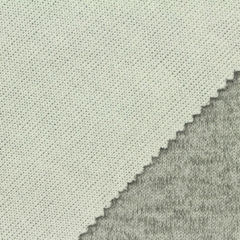 Light Grey Marl Interlock Knit, Poly-Viscose, 380 gsm