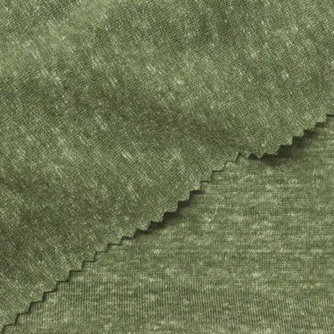 Green Marl Jersey Knit, 165 gsm