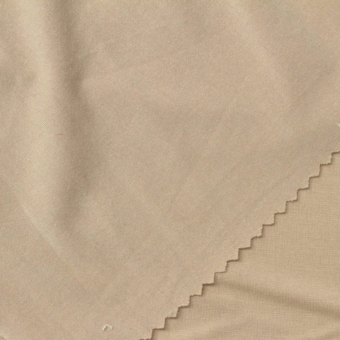 Striped Polyester Viscose Stretch Jersey Knit Fabric, 170 gsm, 175 cm — Beige