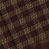 Dark Red Plaid Woven, Poly-Viscose — photo 1