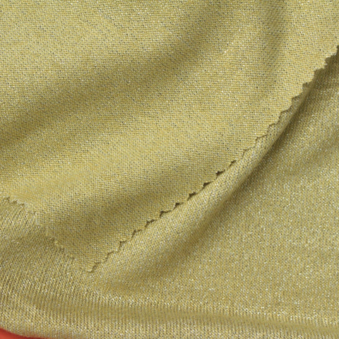 Olive Marl Jersey Knit, Viscose-Metallic