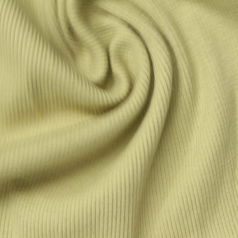 Cotton Stretch Rib Knit Fabric, 280 gsm, 130 cm — Khaki, ref EF-261441