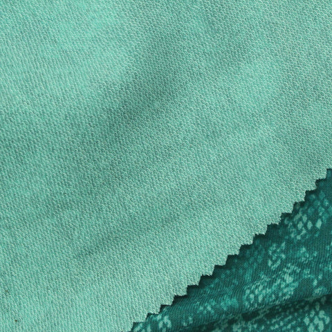 Teal Snakeskin French Terry, Poly-Modal