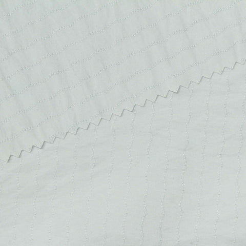 White Vertical-Stripe Crepe, Poly-Nylon