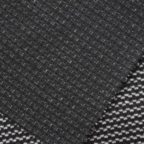 Jacquard Chunky Knit Fabric, 400 gsm, 160 cm — Black