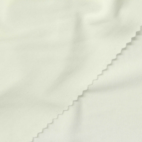 Polyester Stretch Linen-Look Fabric, 200 gsm, 155 cm — White