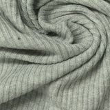 Light Grey Marl Rib Knit, Poly-Viscose, 215 gsm — photo 1