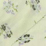 Purple Floral Waffle Knit, Polyester — photo 1