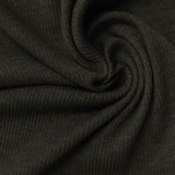 Dark Olive Marl Rib Knit, Poly-Cotton — photo 1