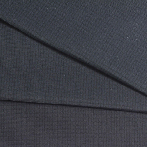Dark Grey Horizontal-Stripe Knit, Nylon-Spandex