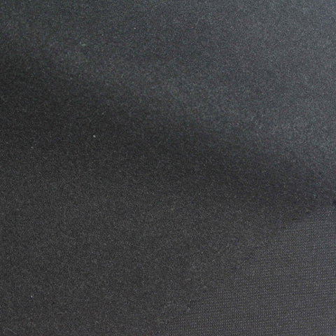Brushed Polyester Viscose Stretch Ponte Knit Fabric, 300 gsm, 165 cm — Black